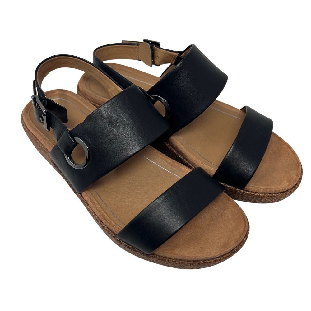 Vionic Louise Black Platform‎ Sandals Women's US 8 Orthopedic Comfort EUC